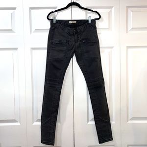 COPY - Free People Cargo Moto Black Low Rise Jeans